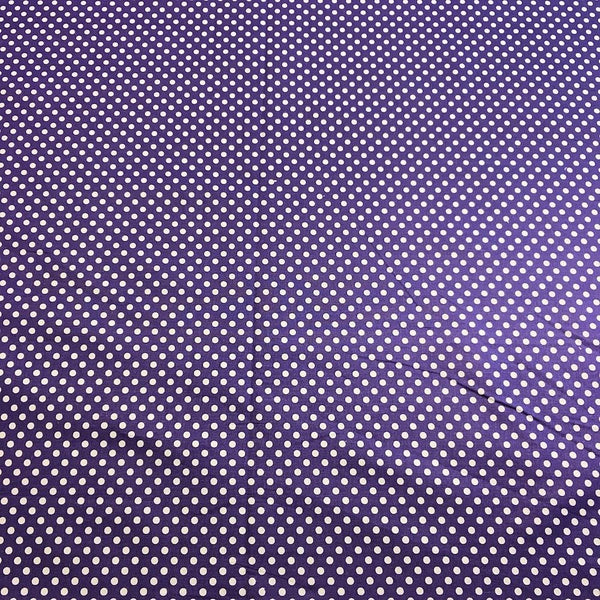 Purple Polka Dot Printed Cotton