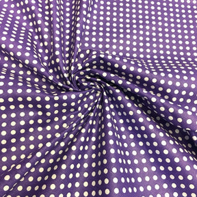 Purple Polka Dot Printed Cotton