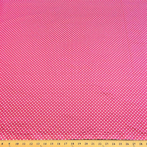 Fuchsia Polka Dot Printed Cotton Fabric