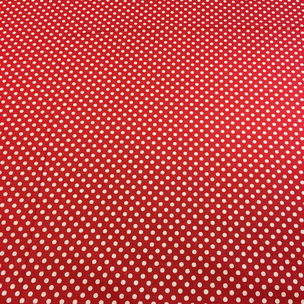 Red Polka Dot Printed Cotton