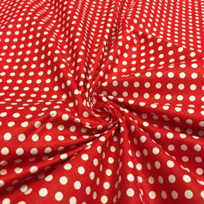 Red Polka Dot Printed Cotton