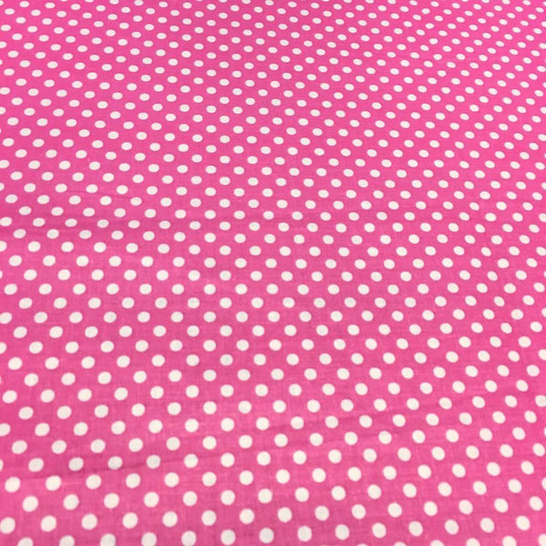 Pink Polka Dot Printed Cotton