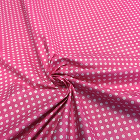 Pink Polka Dot Printed Cotton