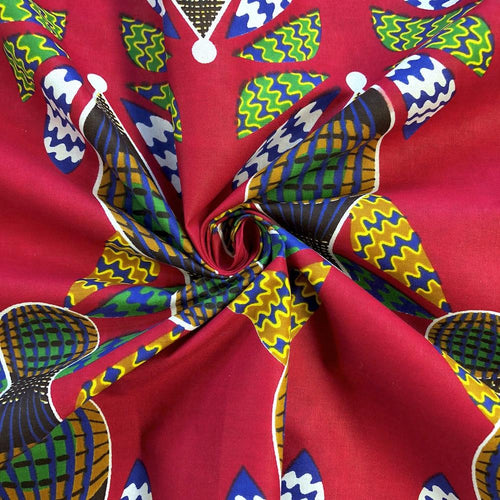 African Print Fabric (90149-5) 100% Cotton 44