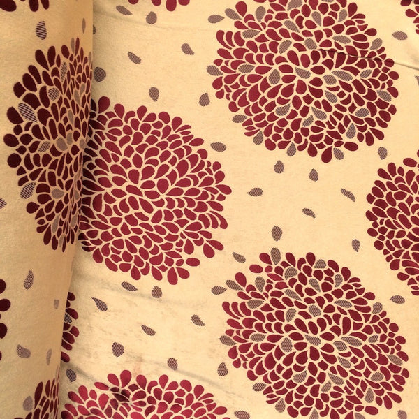 Burgundy Velvet Jacquard (906-5) Fabric