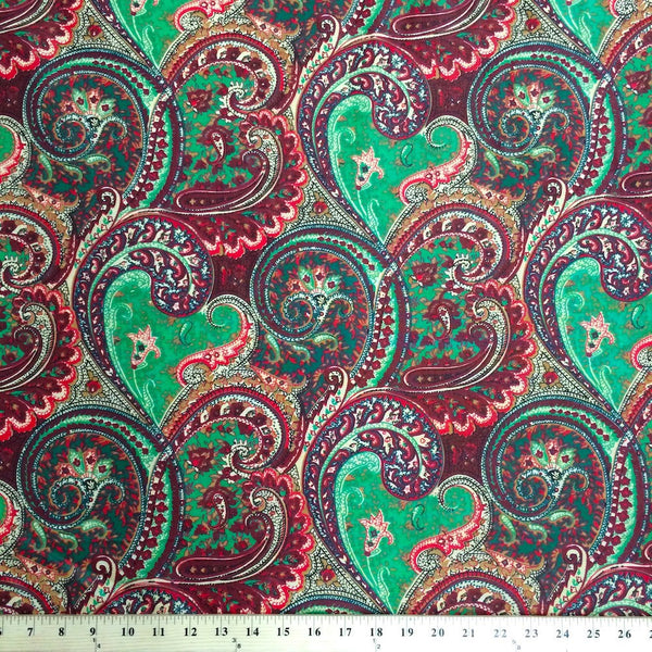 Paisley Print Broadcloth Fabric