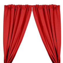 Neoprene Scuba Rod Pocket Curtains - Red