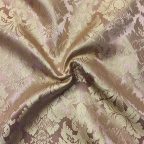 Pink & Gold Jacquard Fabric