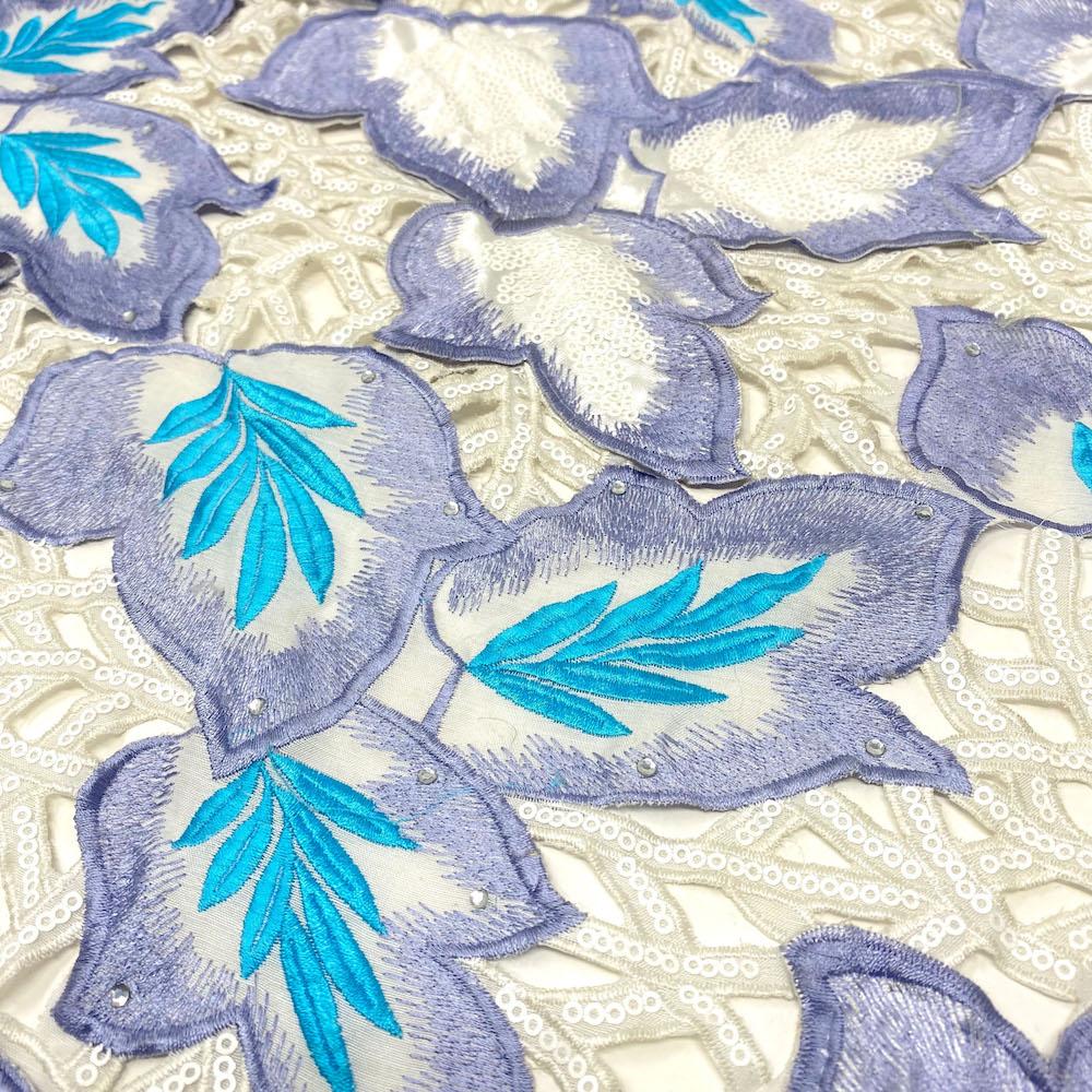 Spring Floral Leaf Lace Fabric 52