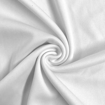 White Interlock Knit Fabric Curtains with Pockets for Pipe Drape