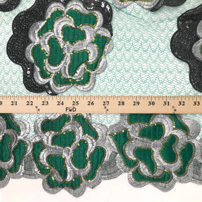 Iris Floral Patch Embroidered Chemical Lace