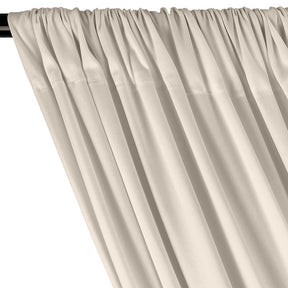 Interlock Knit Rod Pocket Curtains - Ivory