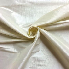 Stretch Taffeta Rod Pocket Curtains - Ivory