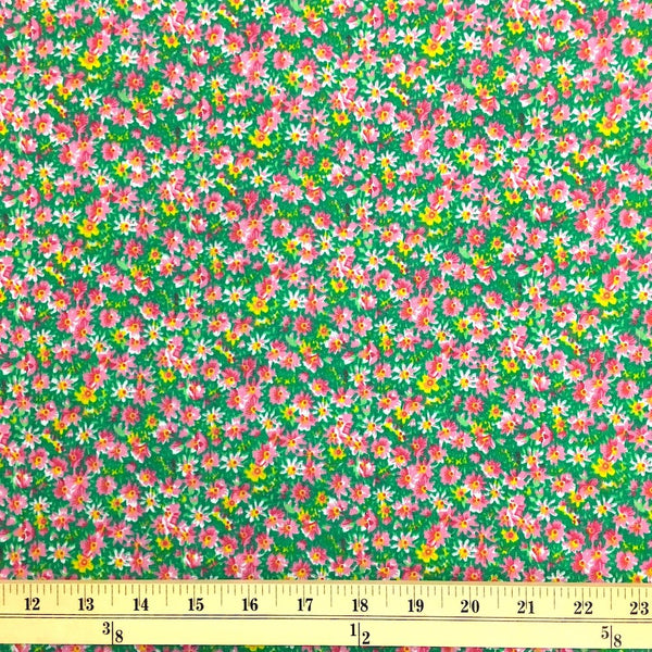 Ixia Green Print Broadcloth Fabric