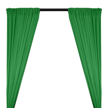 100% Cotton Broadcloth Rod Pocket Curtains - Kelly Green
