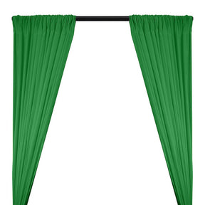 100% Cotton Broadcloth Rod Pocket Curtains - Kelly Green