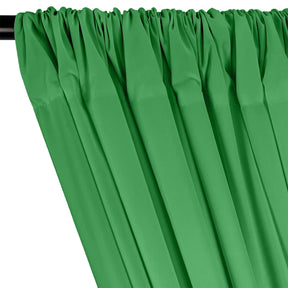 Cotton Polyester Broadcloth Rod Pocket Curtains - Kelly Green