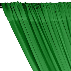 Cotton Voile Rod Pocket Curtains - Kelly Green