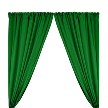 Poplin (110 Inch) Rod Pocket Curtains - Kelly Green