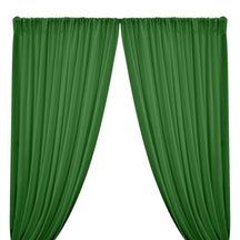 Rayon Challis Rod Pocket Curtains - Kelly Green
