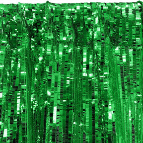 Rectangle Piano Sequins Rod Pocket Curtains - Kelly Green