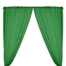 Sheer Voile Rod Pocket Curtains - Kelly Green