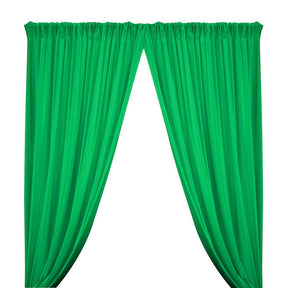 Shiny Milliskin Rod Pocket Curtains - Kelly Green