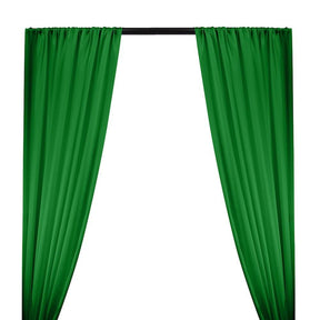 Silk Charmeuse Rod Pocket Curtains - Kelly Green
