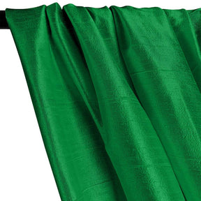 Silk Dupioni (54") Rod Pocket Curtains -  Emerald Green