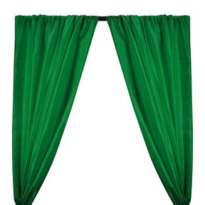 Silk Dupioni (54 Inch) Rod Pocket Curtains -  Emerald Green