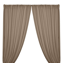 Rayon Challis Rod Pocket Curtains - Khaki