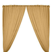 Sheer Voile Rod Pocket Curtains - Khaki