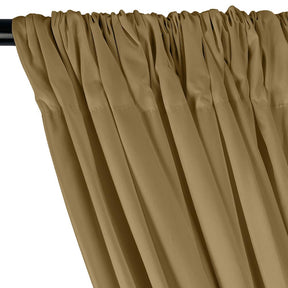 Stretch Broadcloth Rod Pocket Curtains - Khaki