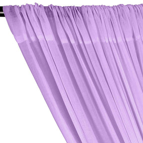 Cotton Voile Rod Pocket Curtains - Lavender