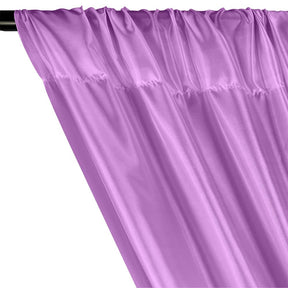 Poly China Silk Lining Rod Pocket Curtains - Lavender