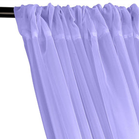 Sheer Voile Rod Pocket Curtains - Lavender