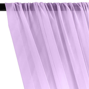 Silk Georgette Chiffon Rod Pocket Curtains - Lavender