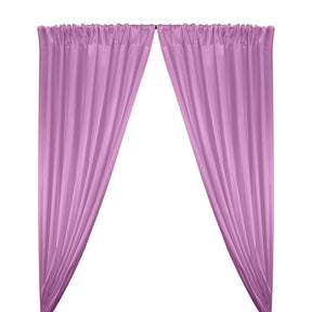 Stretch Charmeuse Satin Rod Pocket Curtains - Lavender