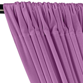 Stretch Velvet Rod Pocket Curtains - Lavender