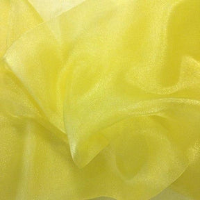 Crystal Organza Rod Pocket Curtains - Lemon