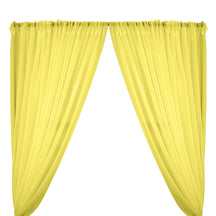 Sheer Voile Rod Pocket Curtains - Lemon