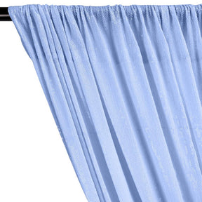 All-Over Micro Sequins Starlight On Stretch Mesh Rod Pocket Curtains - Light Blue
