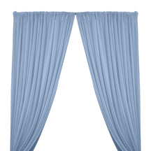 Matte Milliskin Rod Pocket Curtains - Light Blue