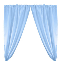 Matte Satin (Peau de Soie) Rod Pocket Curtains - Light Blue