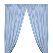 Shiny Milliskin Rod Pocket Curtains - Light Blue