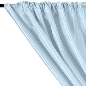 Stretch Taffeta Rod Pocket Curtains - Light Blue