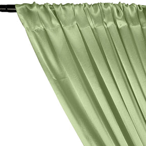 Crepe Back Satin Rod Pocket Curtains - Light Lime Green