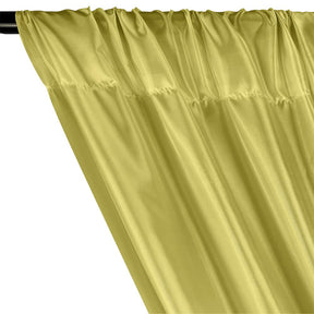 Poly China Silk Lining Rod Pocket Curtains - Light Lime Green