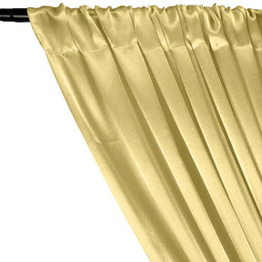 Crepe Back Satin Rod Pocket Curtains - Light Yellow