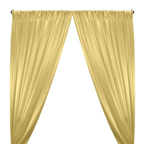 Crepe Back Satin Rod Pocket Curtains - Light Yellow